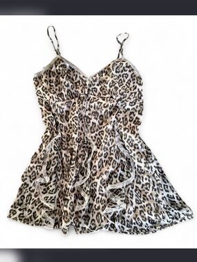 American Eagle NWT Leopard Print Satin Slip Dress Cami